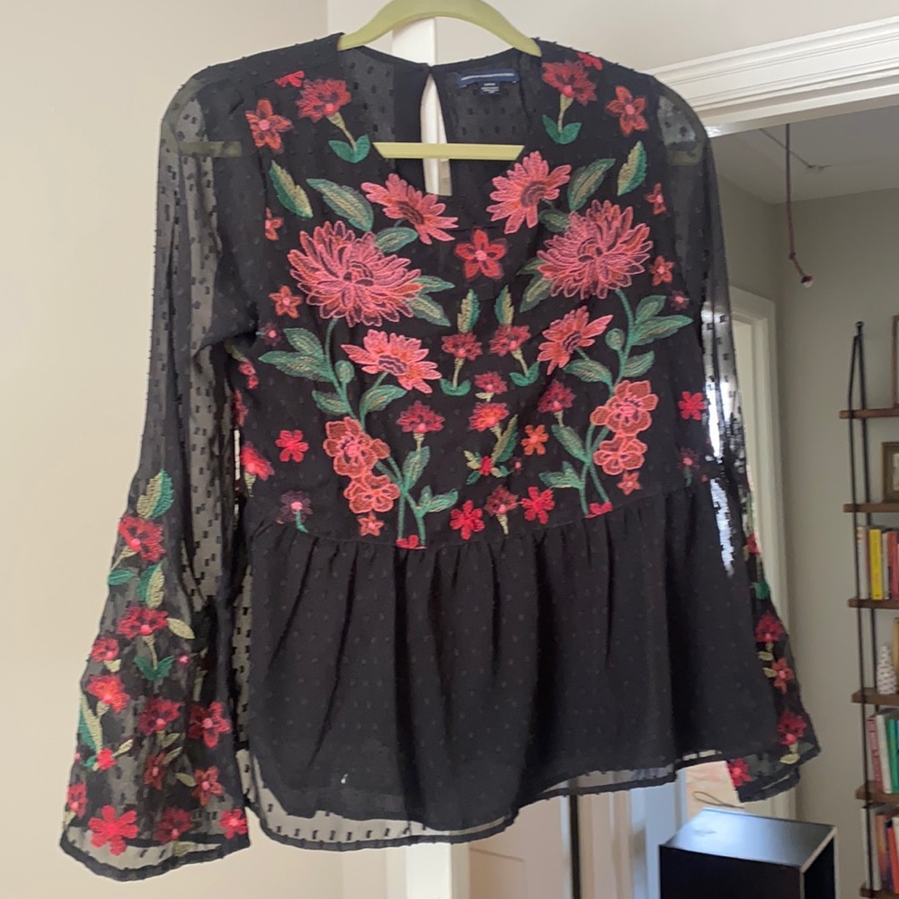 Peplum American eagle top